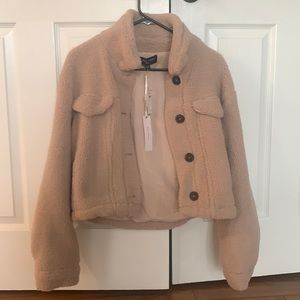 Cropped Faux Fur Shacket